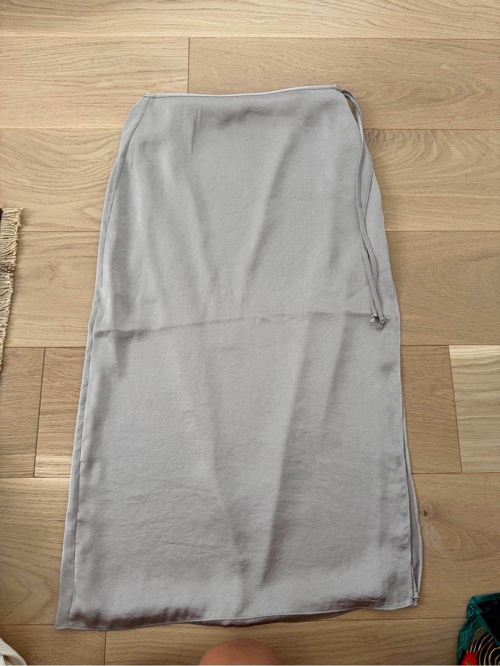 Wilfred - Women's Light Gray Midi Slip Skirt